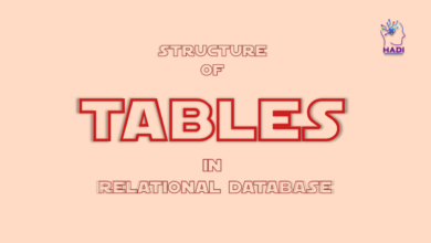 Structure of tables in relational database
