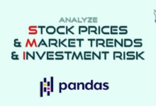 تجزیه و تحلیل قیمت سهام، روند بازار و ریسک سرمایه گذاری با Pandas