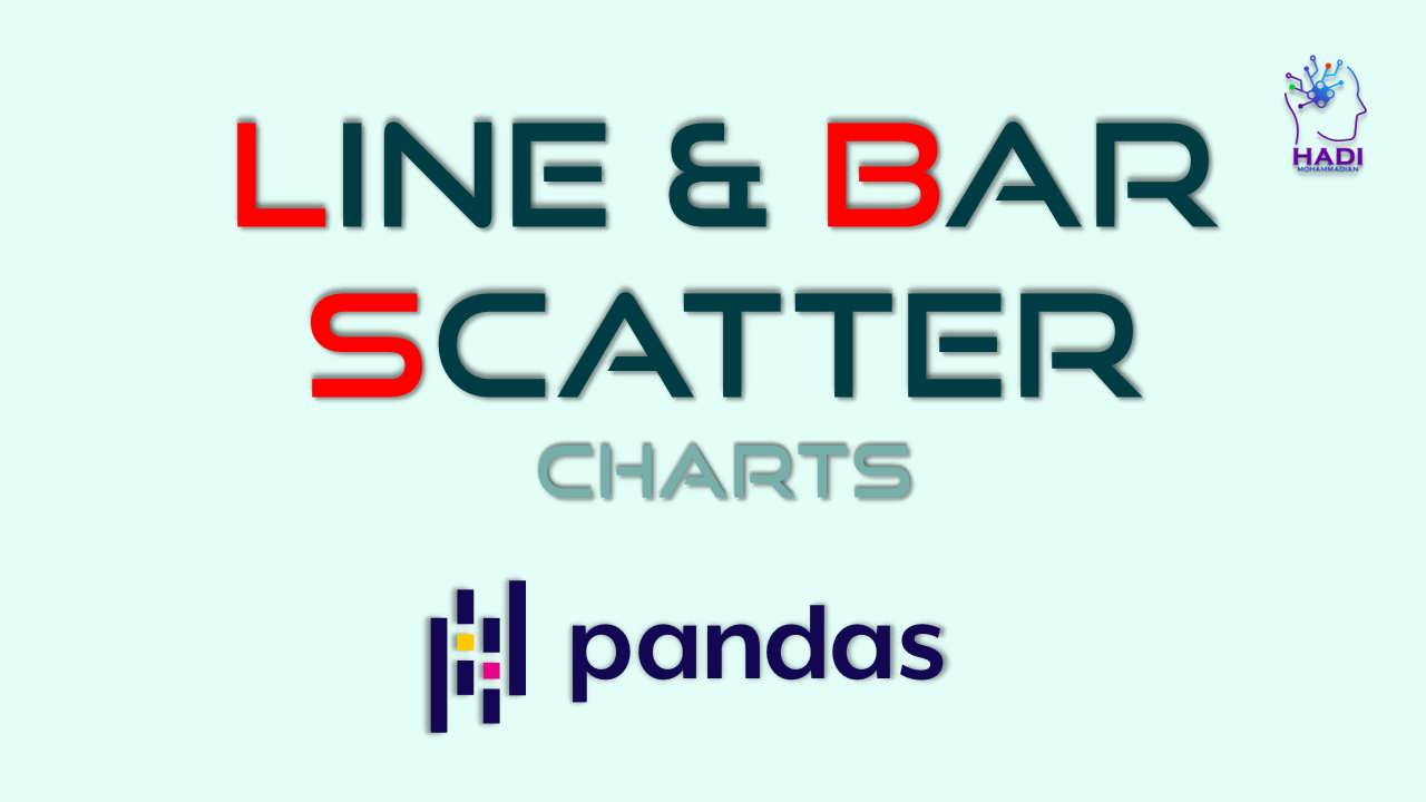 ایجاد انواع مختلف نمودارها (خطی، میله ای، پراکندگی) با Pandas و Matplotlib