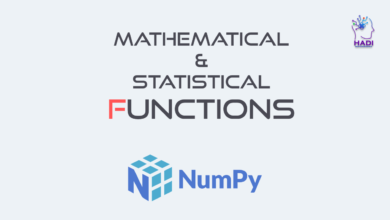 توابع ریاضی و آماری NumPy