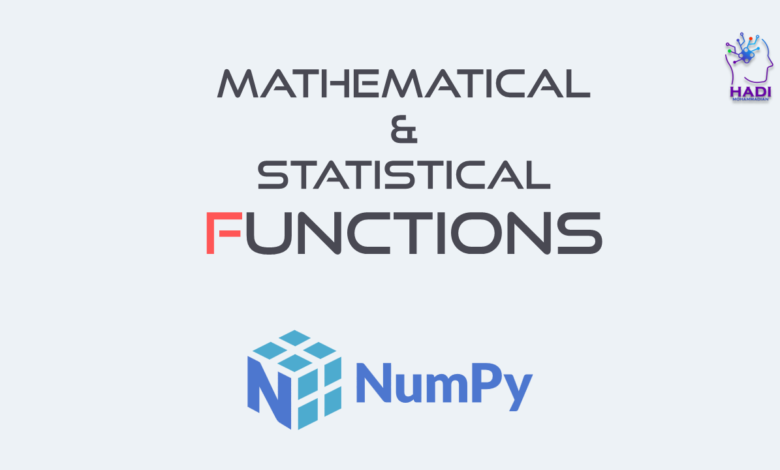 توابع ریاضی و آماری NumPy