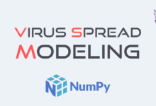مدل سازی انتشار ویروس با NumPy
