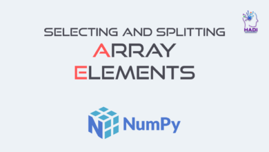 انتخاب و برش عناصر آرایه در NumPy