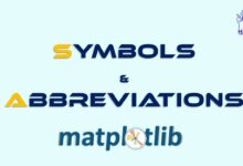 علائم واختصارات در نمودارهای Matplotlib