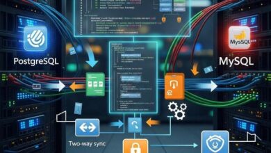 نحوه یکسان سازی اطلاعات دیتا بیس های PostgreSQL , MySQL