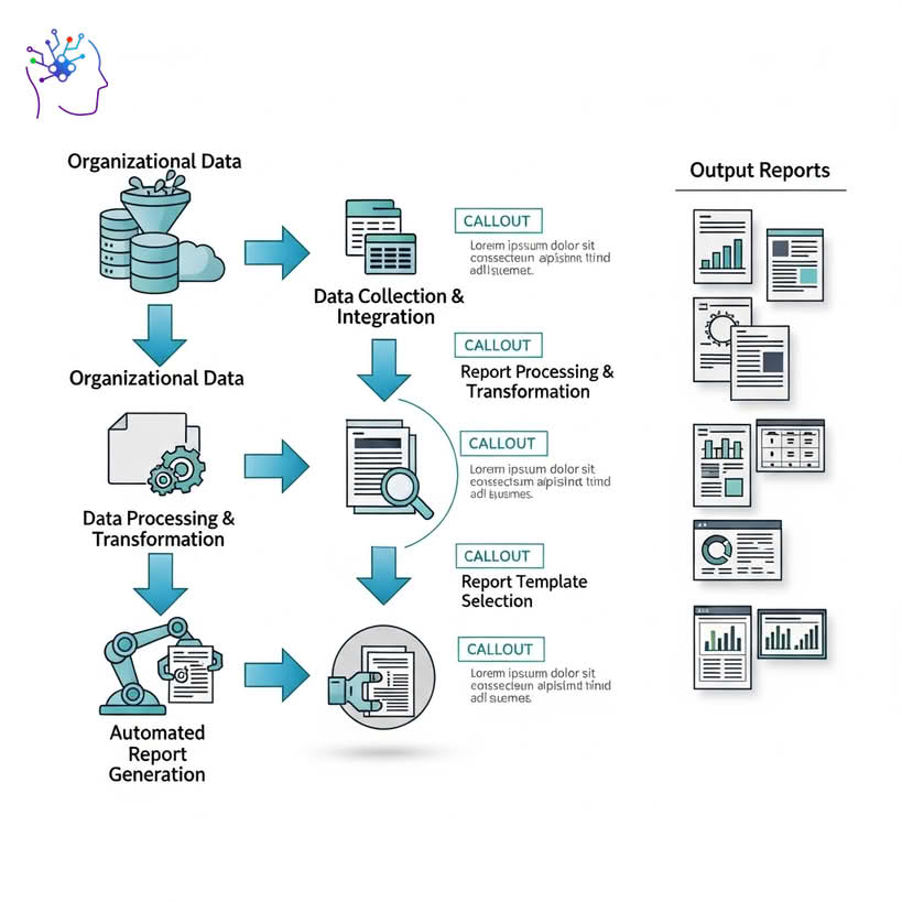 فرآیند تولید گزارش‌های اتوماتیک از داده‌های سازمانی